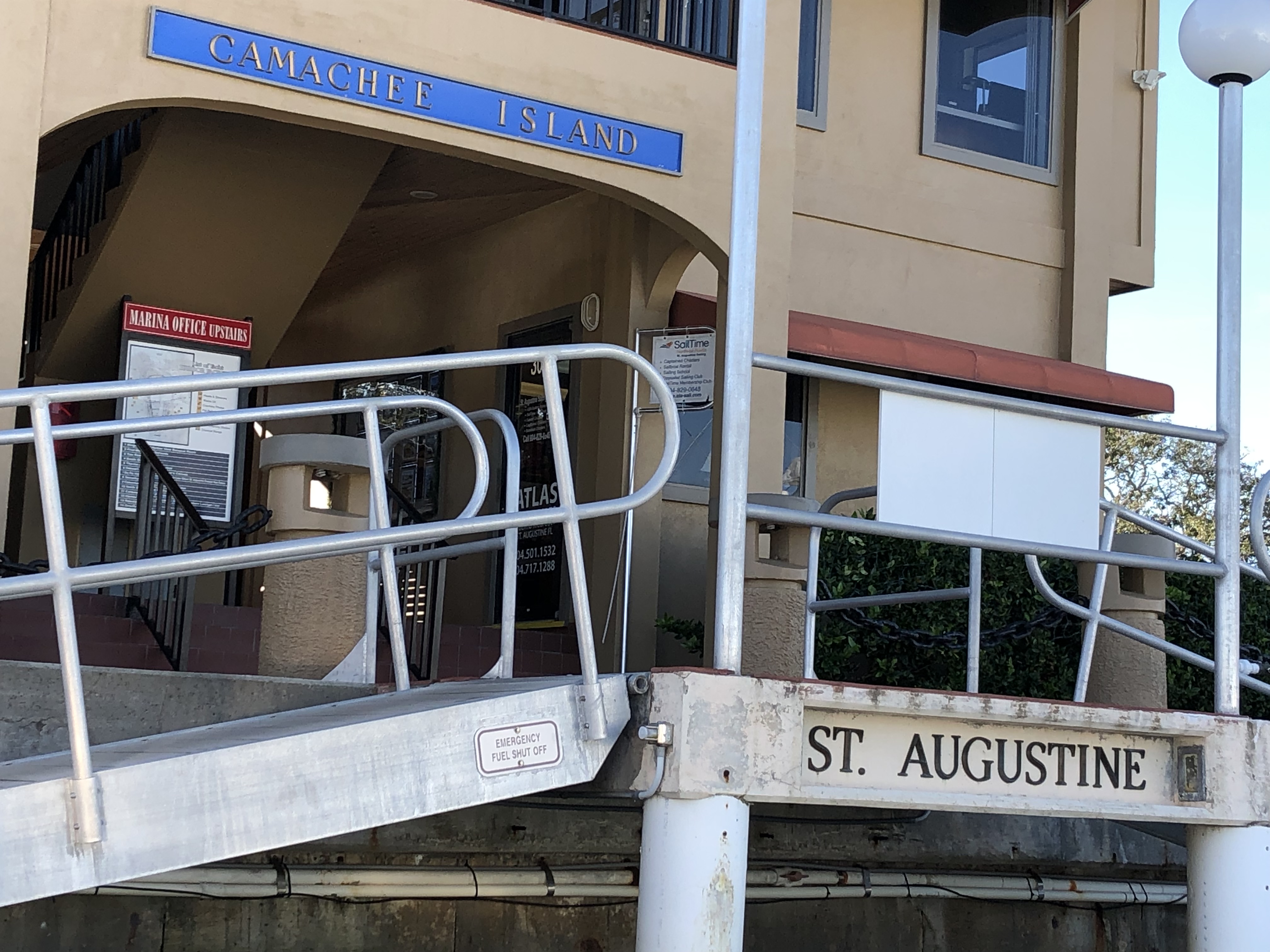Fuel dock at the Camachee Island Marina