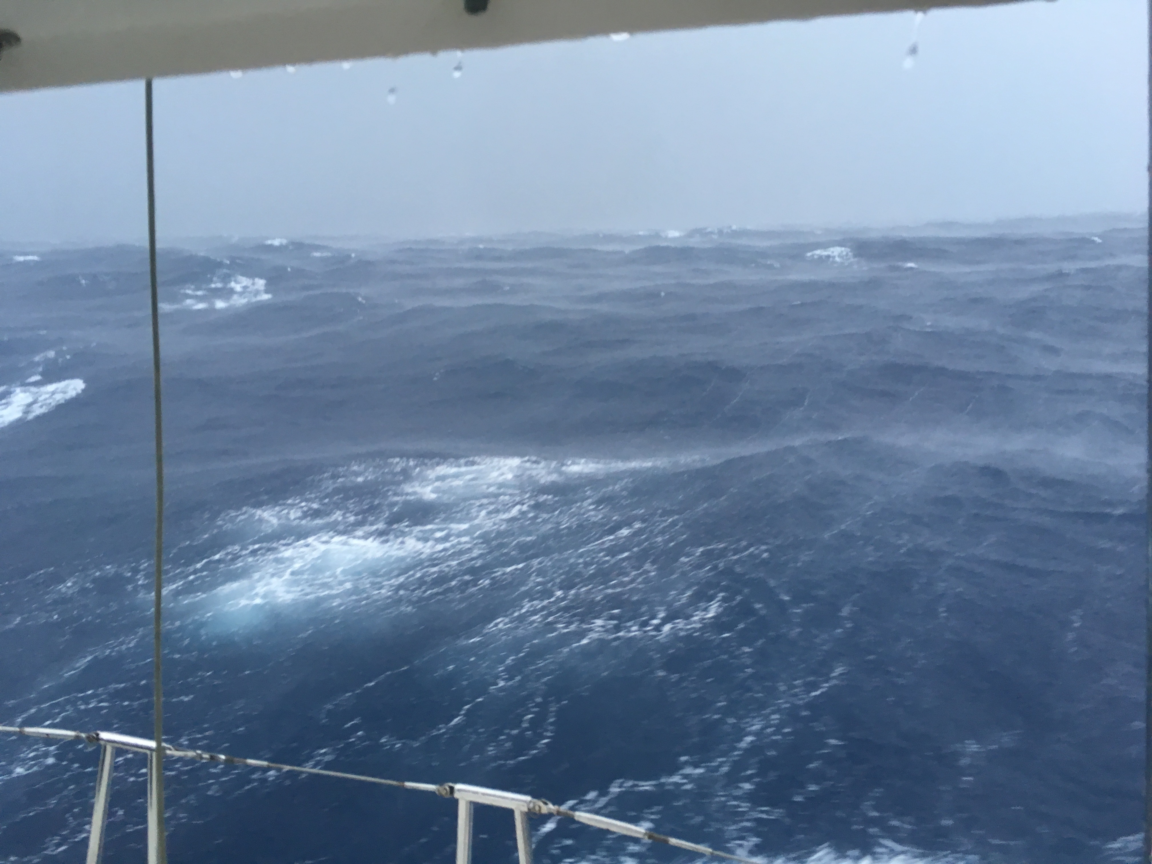 Rough seas 70 nautical miles East of Jacksonville. Still two nights away from Charleston.