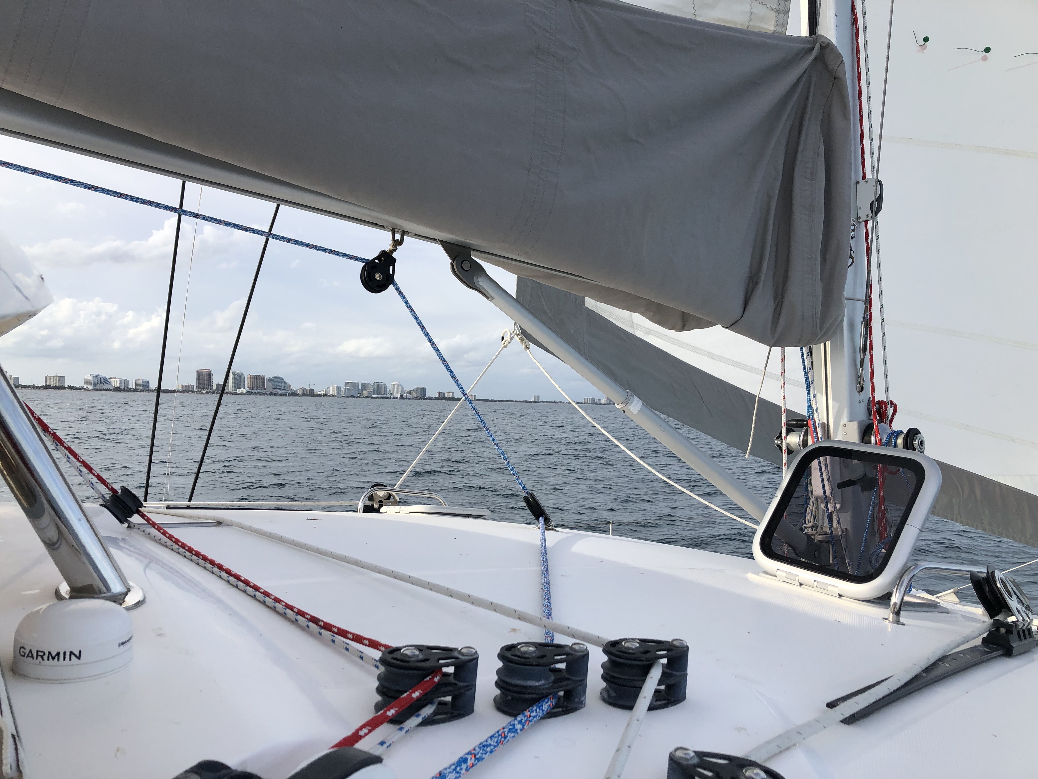 Leaving Port Everglades and heading north towards Palm Beach we sailed within a few miles of the coast. This is Ft Lauderdale in the background.