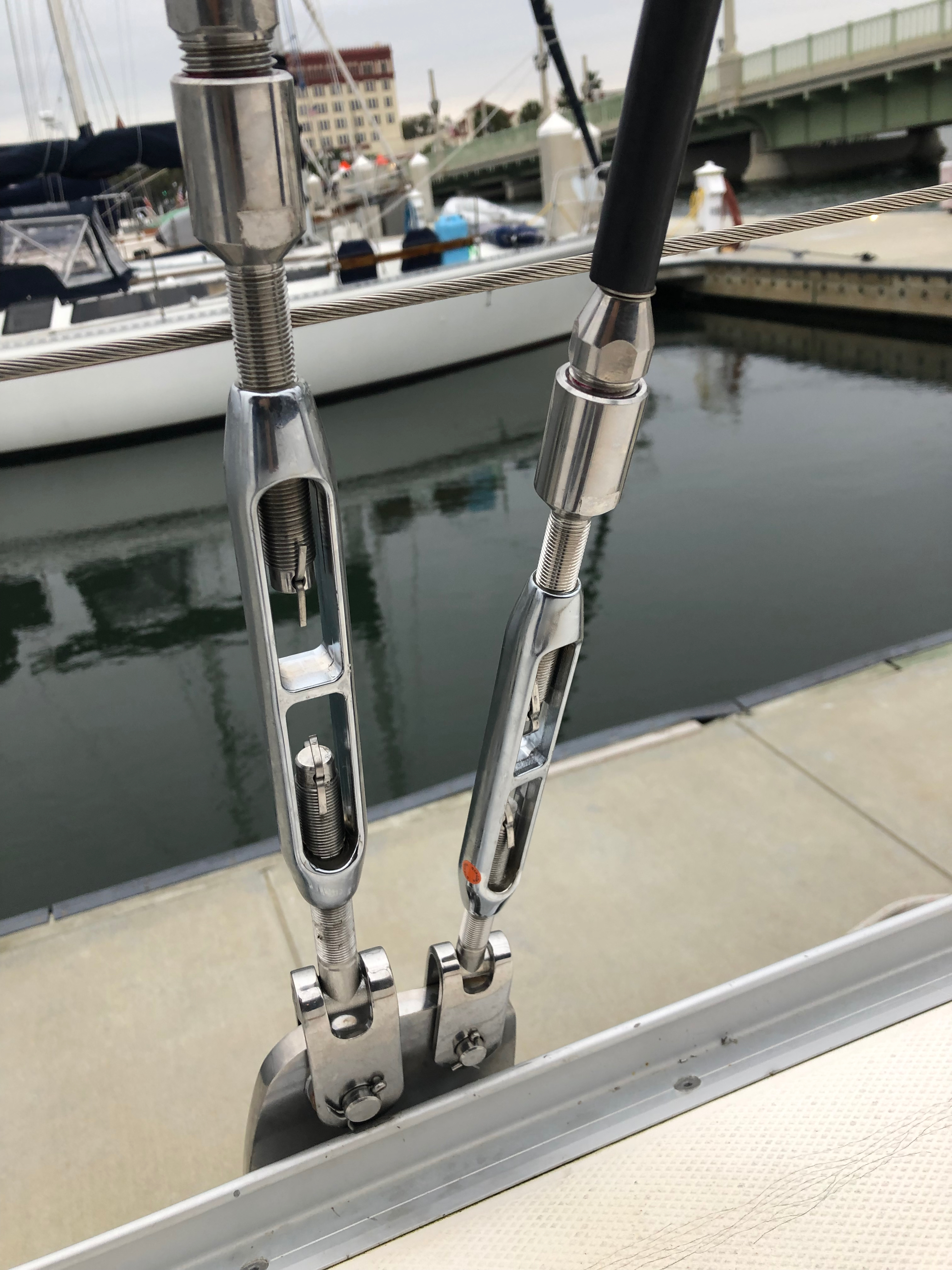 New turnbuckles.